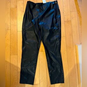 NWT French connection, leather pedal pusher pants, slightly cropped size 12